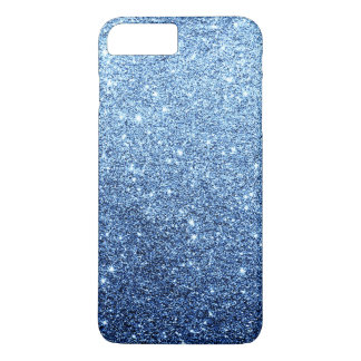 ネイビーエレガントブルーグリッターラグジュアリー iPhone 8 PLUS/7 PLUSケース