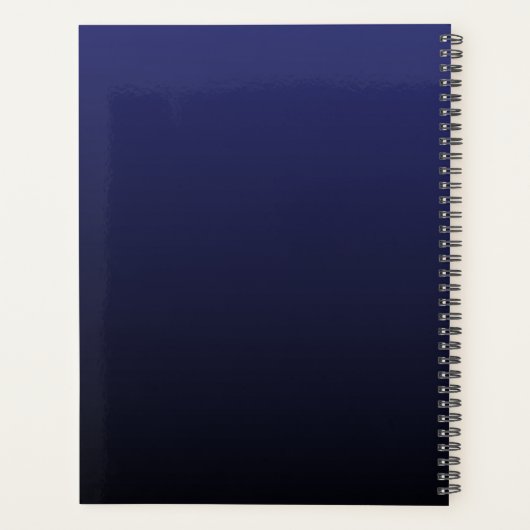 ネイビーエレガントブルーシルバーアポイントメントブックプランナー プランナー手帳 (裏面)