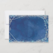 ネイビーエレガントブルーシルバーウィンターキンセニェラ 出欠カード (裏面)