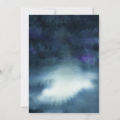 ネイビーエレガントブルーシルバーグリッターリハーサルディナー 招待状 (裏面)