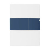 ネイビーエレガントブルースクリプトホワイトローズフレーム金ゴールド 招待状ベリーバンド (裏面例)