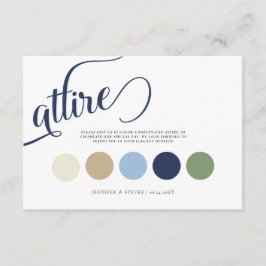 ネイビーエレガントブルーチューリップ結婚の服装 エンクロージャーカード