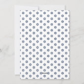 ネイビーエレガントブルーハッピーハヌッカ写真 シーズンカード (裏面)