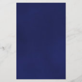 ネイビーエレガントブルーバラ予算結婚式招待状 (裏面)