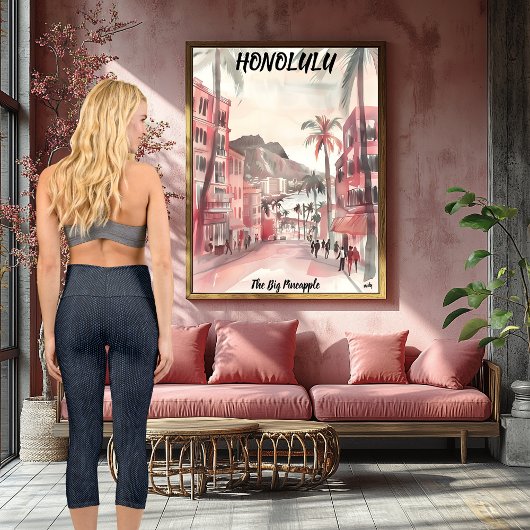 ネイビーエレガントブルーパターン:パーソナライズされたロゴと文字 カプリレギンス