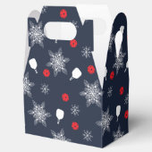 ネイビーエレガントブルー💙ピックボールのクリスマス フェイバーボックス (オープン)