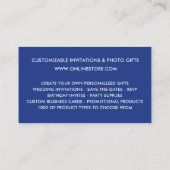 ネイビーエレガントブルーフェイクグリッタードライブオンラインストア 名刺 (裏面)