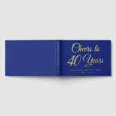 ネイビーエレガントブルーフォイル応援から40年 ゲストブック (全面)