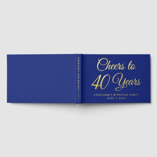 ネイビーエレガントブルーフォイル応援から40年 ゲストブック (全面)