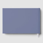 ネイビーエレガントブルーフラワーブーケフローラ結婚ズ ゲストブック (裏面)