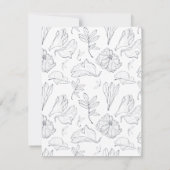 ネイビーエレガントブルーフローラのリハ結婚ーサルディナー 招待状 (裏面)