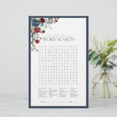 ネイビーエレガントブルーブルゴーニュブライダルシャワーゲーム (スタンド正面)