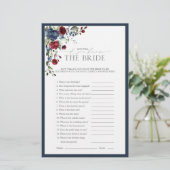 ネイビーエレガントブルーブルゴーニュブライダルシャワーゲーム (スタンド正面)