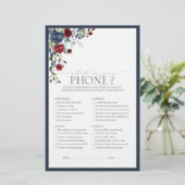 ネイビーエレガントブルーブルゴーニュブライダルシャワーゲーム (スタンド正面)