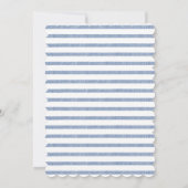 ネイビーエレガントブルーホワイトアジサイ男の赤ちゃんシャワー 招待状 (裏面)