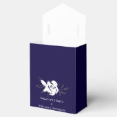 ネイビーエレガントブルーホワイト金ゴールド結婚ズ フェイバーボックス (オープン)