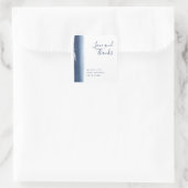 ネイビーエレガントブルーボーイベビーモダンシャワー スクエアシール (バッグ)