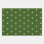 ネイビーエレガントブルーマルーン緑の星模様ギフト ラッピングペーパーシート (正面3)