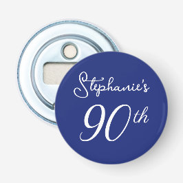 ネイビーエレガントブルーモノグラム90th誕生日パーティー 栓抜き
