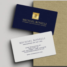 ネイビーエレガントブルーレザープロフェッショナルあなたのロゴ