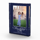 ネイビーエレガントブルー卒業写真記念 フォトブロック (右)
