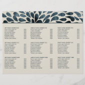 ネイビーエレガントブルー抽象芸術三モダン折パンフレット (裏面)