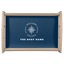 ネイビーエレガントブルー航海のコンパスボート トレー