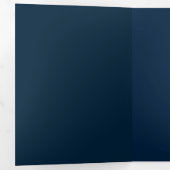 ネイビーエレガントブルー誕生日カード 三つ折りカード (内部最初)