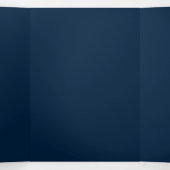 ネイビーエレガントブルー誕生日カード 三つ折りカード (内部中)