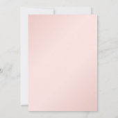 ネイビーエレガントブルー赤面金ゴールドフローラブライダルシャワー 招待状 (裏面)