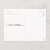 ネイビーエレガントブルー金ゴールドパターン写真 シーズンポストカード (裏面)