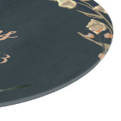 ネイビーエレガントベージュ植物科 カッティングボード (角)