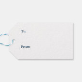 ネイビーエレガントホイルフェイククリスマスホリデー ギフトタグ (裏面横)