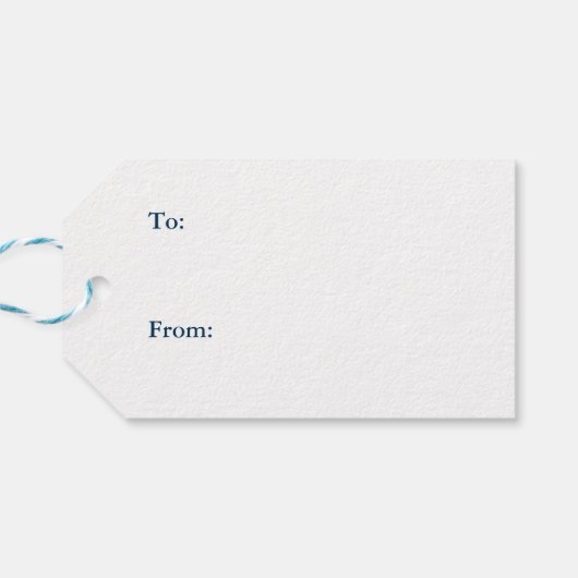 ネイビーエレガントホイルフェイククリスマスホリデー ギフトタグ (裏面横)