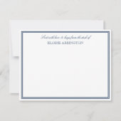 ネイビーエレガントホワイト送信（ラブ&ハグ付） ノートカード (正面)