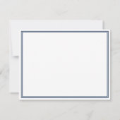 ネイビーエレガントホワイト送信（ラブ&ハグ付） ノートカード (裏面)