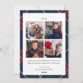 ネイビーエレガントレッド・グリーンタータンチェックプライド写数々の真 シーズンカード (裏面)