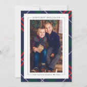 ネイビーエレガントレッド・グリーンタータンチェックプライド写数々の真 シーズンカード (正面)