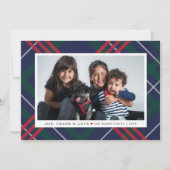 ネイビーエレガントレッド・グリーンタータンチェックプライド写数々の真 シーズンカード (正面)