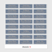 ネイビーエレガント金ゴールド個人ゲスト住所 シール (シート)