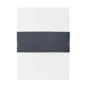 ネイビーエレガント金ゴールド書道ヴィンテージ結婚式 招待状ベリーバンド (裏面例)