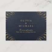 ネイビーエレガント金ゴールド結婚書道 エンクロージャーカード (正面)