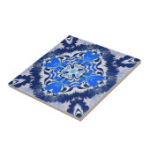 ネイビーエレクトリックブルー幾何学模様 タイル (側面)