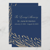 ネイビーオリーブリーフ2葬儀記念事業 プログラム (正面/裏面)