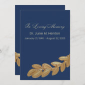 ネイビーオリーブ葉葬祭記念事業 プログラム (正面/裏面)