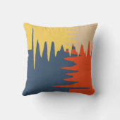 ネイビーオレンジイエローベージュ クッション (裏面)