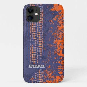 ネイビーオレンジサーフスタイル iPhone 11 ケース