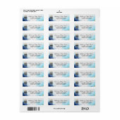 ネイビーオンブルのウェディングパーティーケーキ ラベル (フルシート)