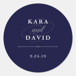 ネイビーオートクチュール |エレガントな結婚式 ラウンドシール