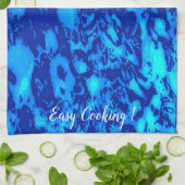 ネイビーカスタマイズ深いフレッシュ海水 キッチンタオル (折り畳み)